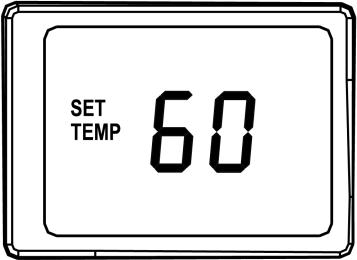 5) Setting new temperature Press either the UP or DOWN once and display the set temperature. Press either UP or DOWN again to change to your desired setting temperature.