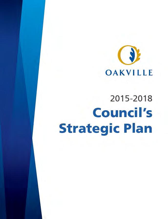 The 2015-2018 Strategic Plan recently received by Oakville Council focuses on 5 key areas and initiatives.
