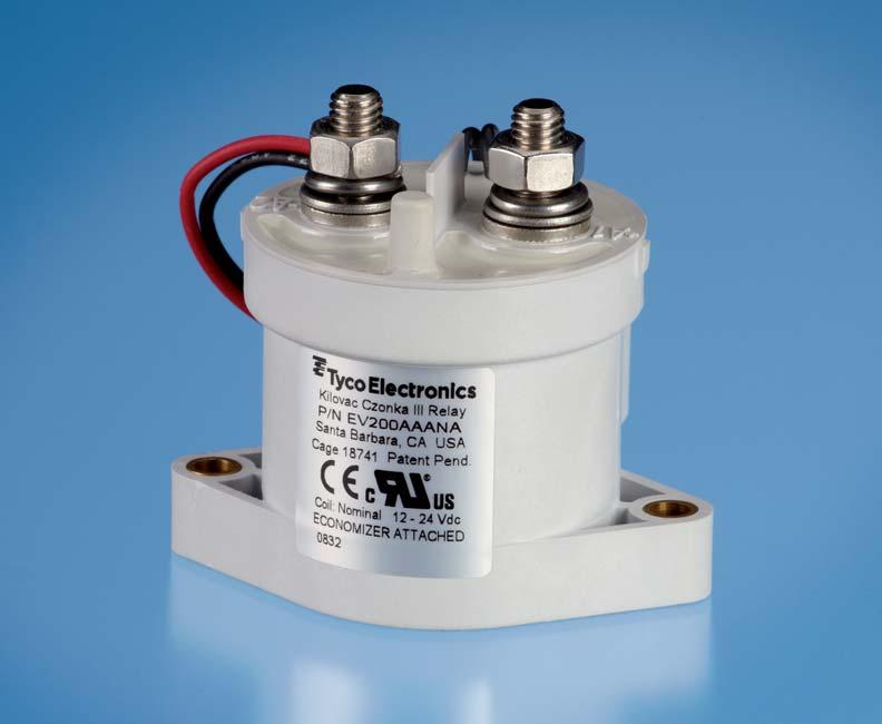 Make / Break EV 200 Contactor Application Main relay Accessory relay High speed pre-charge relay Description Form X Available with and without Economizer (see application note) Hermetically sealed