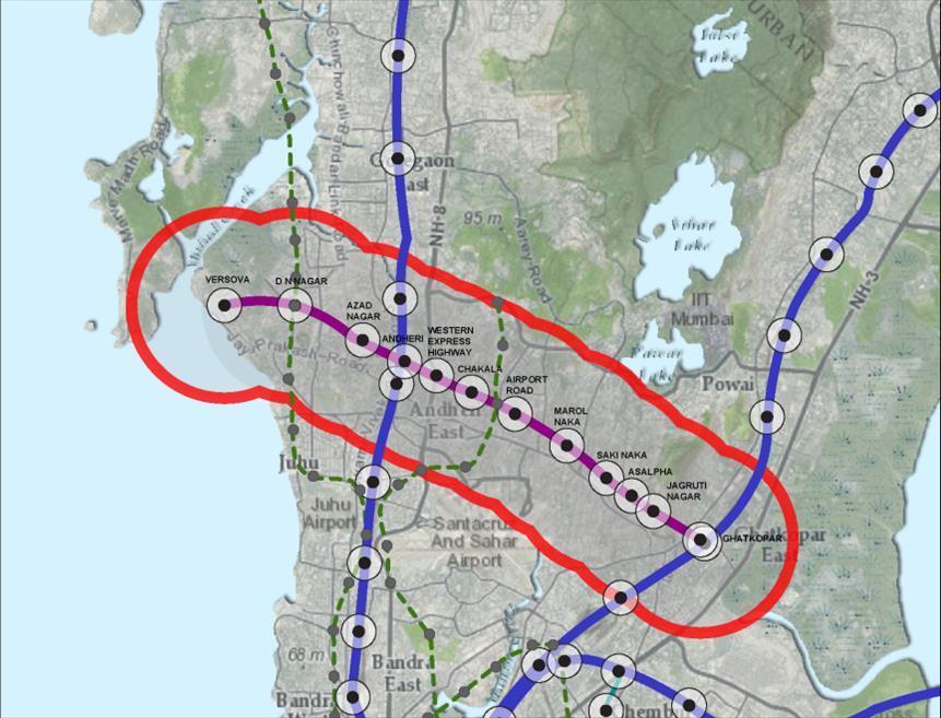 east-west transit link Metro Phase-I