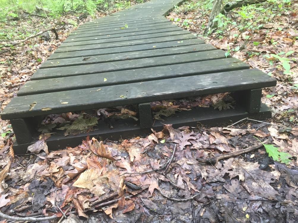 This type of boardwalk sits directly