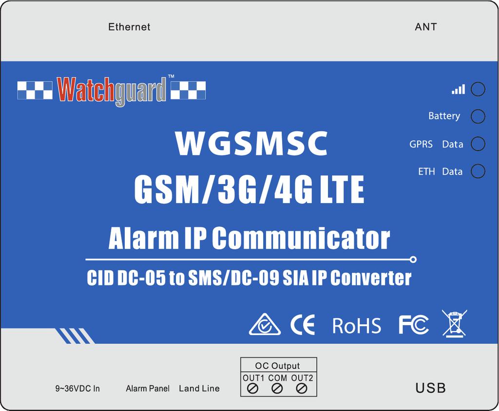 1. Using the WGSMSC as an SMS Communicator 1.1 Usage Overview This section covers how to set up the WGSMSC for use as an SMS alarm communicator.