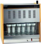 basic unit includes: 8 x Extraction beakers, 4 x Holders for extraction thimbles, 25 x Extraction thimbles 33 x 80 mm, 1 x Pair of tongs, 1 x Box of boiling stones 250 g, 1 x Insert rack for