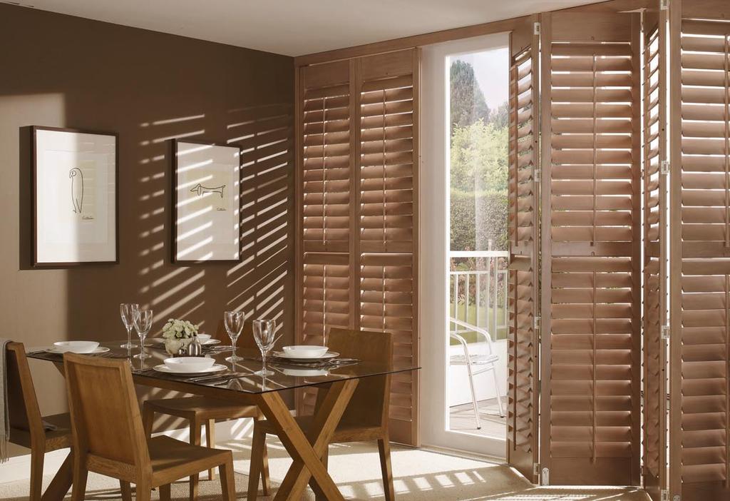 Larger slats work better on bigger windows and are perfect for a