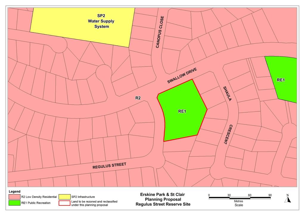 Plan showing current zoning