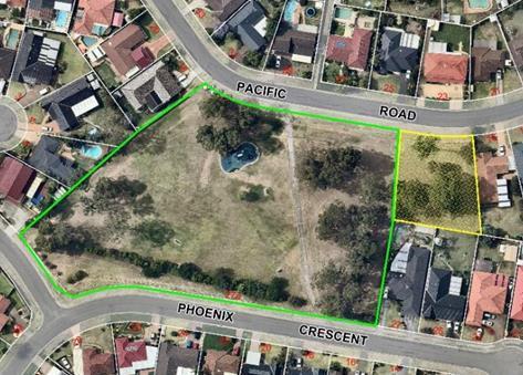 GROUP 2 Proposed for Partial disposal Pacific and Phoenix Reserve: This reserve has frontage to Pacific Road and Phoenix Crescent.