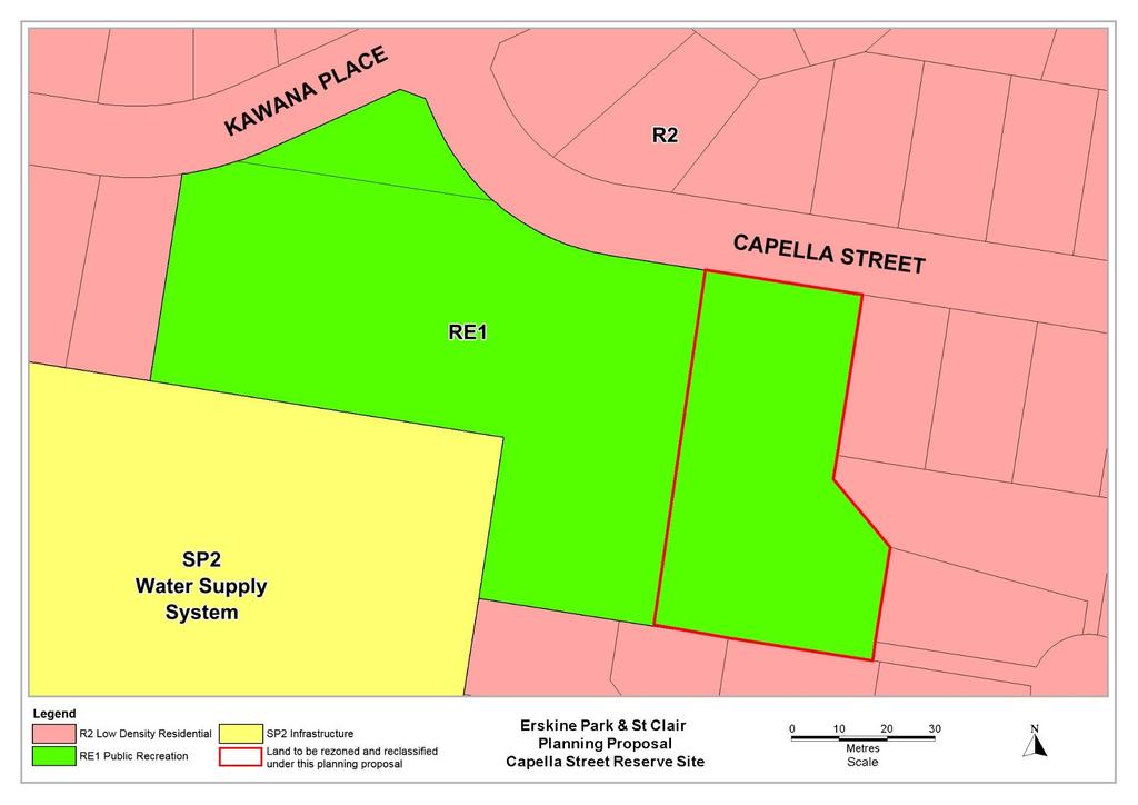 Plan showing current zoning