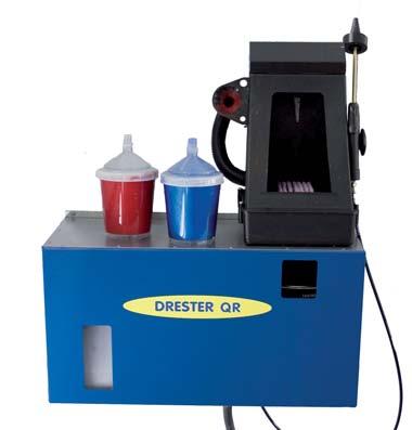 Drester QuickRinse A DRESTER INNOVATION For all disposable cup systems For quick and safe colour change For water and/or solvent High pressure/flow cleaning of water, by pump For use anywhere, even
