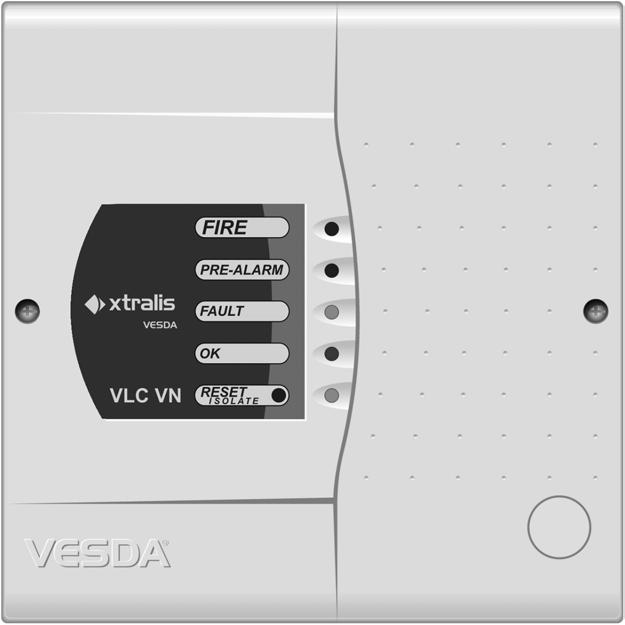 VESDA by Xtralis VESDA VLC Product Guide 2 Introduction The VLC is an aspirating smoke detector providing very early warning of fire conditions by drawing air samples through an air sampling pipe