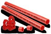 Red 25 mm ABS Pipe 3-m length (Pack of 5 x 1) Red 25 mm ABS Plain Socket (Pack of 10 x 2) Red 25 mm 90 Slow Radius Bends (Pack of 10 x 1) Red 25 mm 45 Elbow (Pack of 10 x 1) Red 25 mm ABS Plain End