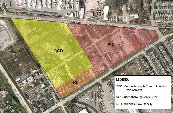 Proposed Land Use Mercer Street will be redesignated for a Main Street commercial use on both sides. It will provide street level commercial, office, service, artisan, and knowledge based uses.