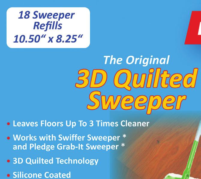 Sweeper Reﬁlls 10% larger and