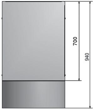 Hospital Products HOSPITAL PRODUCTS Combi Ward Basin Franke Combi Ward Basin, 550x550x940mm high, manufactured from grade 304 (18/10 Stainless Steel), with a 700mm