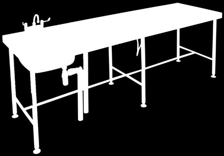 Mortuary Products MTS Post Mortem Tables Mortuary Products TAP & WASTE FITTING NOT INCLUDED Franke Model MTS Post Mortem Table and sink 2565x765x865mm high, manufactured from Grade 304 (18/10)