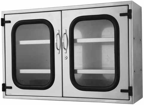 MORTUARY products 295 900 850 295 300 Wall mounted Complete with two doors fitted with shatter proof glass panels and a Cam lock Manufactured from 1.