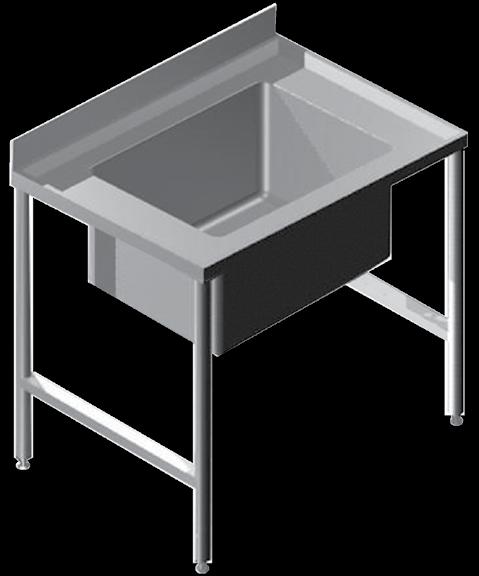 Industrial Products P1 Stainless Steel Pot Sinks Industrial Products Franke model P1 Pot Sink single centre/end bowl (please specify) manufactured from grade 304 stainless steel 1,2mm thick with a