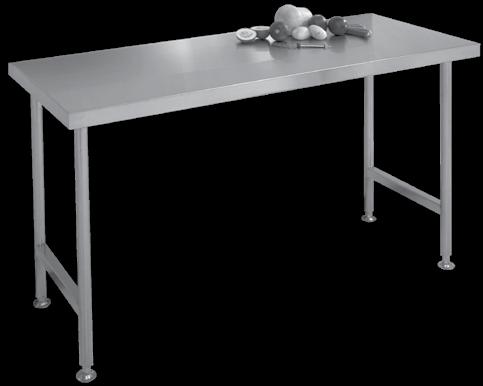 Industrial Products Stainless Steel Tables / Worktops industrial products Franke model T Table manufactured from grade 304 stainless steel 1,2mm thick with a 50x10mm turndown all round.