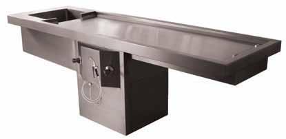 Other Franke Products Standard Mortuary Equipment KZ Autopsy Table Other Franke Products - Manufactured in grade 316L laboratory stainless steel - Heavy duty construction with 2mm