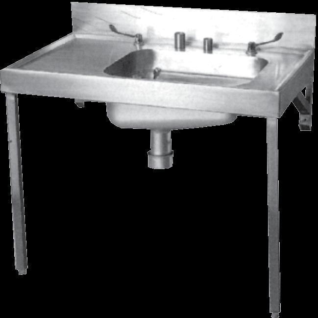Hospital Products HOSPITAL PRODUCTS EL Bedpan Sluice Sink WITH FLUSH VALVE Franke Model EL Sluice Sink manufactured from grade 304 (18/10 stainless steel 1.