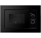 2 YEAR LABOUR 5 YEAR PARTS WARRANTY BUILT IN APPLIANCES Model UBPBK20LC Black R922 Built In Microwave Built In Kit Fitted 20 Litre Capacity 35 Minute Timer Stainless Steel Cavity Glass Turntable