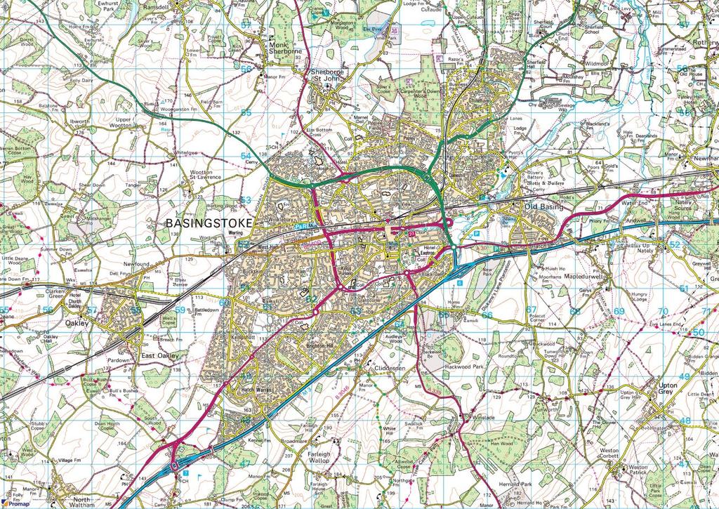 Figure 1 Site Location Plan The Site What is located on the site at the moment? 1.17 The Site comprises approximately 45 hectares (ha) of agricultural land and woodland. 1.18 The land is roughly rectangular in shape, broadly slopes from north to south, and is located along the A30 to the south west of Basingstoke.