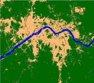 urban area using satellite