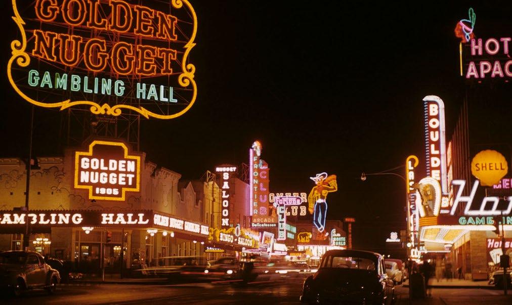 1952 Las Vegas, NV On-premise signage directs traffic to