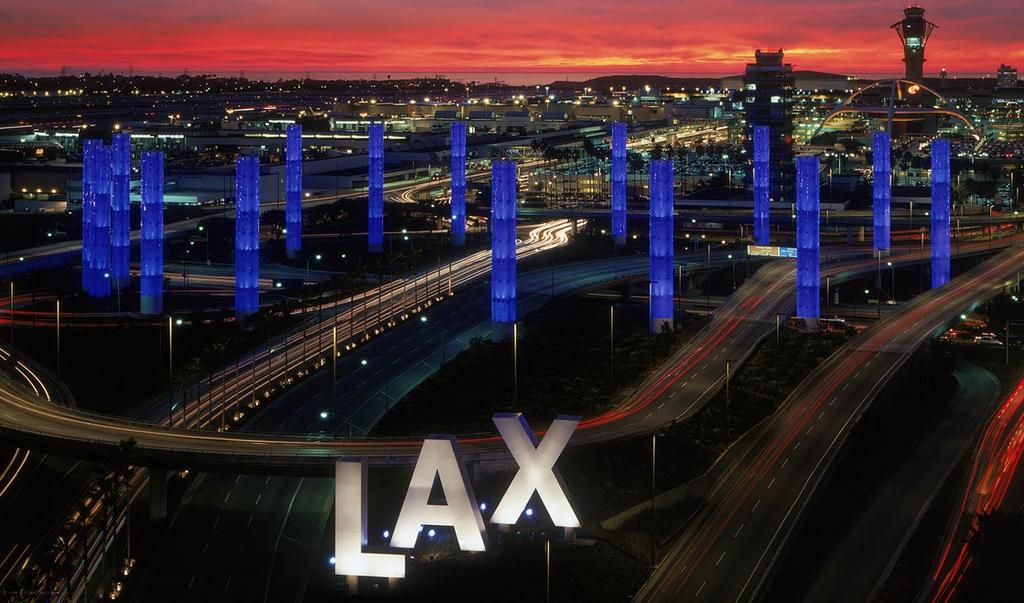 LAX Los Angeles, CA On-premise signage directs traffic to