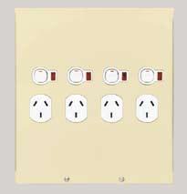 Socket Outlets - O Style G04O1 MEDICAL SERVICE PANEL ELECTRICAL ACCESSORIES G04O2 G04O3 SPECIFICATIONS Operational Voltage 240V a.c. 50Hz Max Load