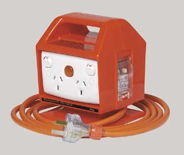 Portable RCD/MCB Protected Power Outlets E12 AND E13 The E12 and E13 are portable RCD/MCB protected power outlets that provide electrocution and overload PORTABLE RCD/MCB PROTECTED POWER OUTLETS