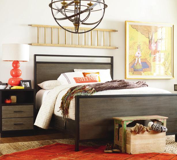 PANEL BED 5322042 Full / 56w x 82d x 50h (Footboard height is 26") NIGHTSTAND 5322080 / 21w x 18d x