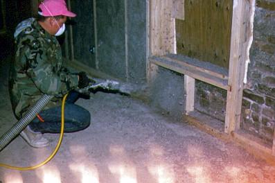 Fiberglass insulation exposed to the interior living space must be covered with minimum ½ inch drywall or other material that has an ASTM flame spread rating of 25 or less.