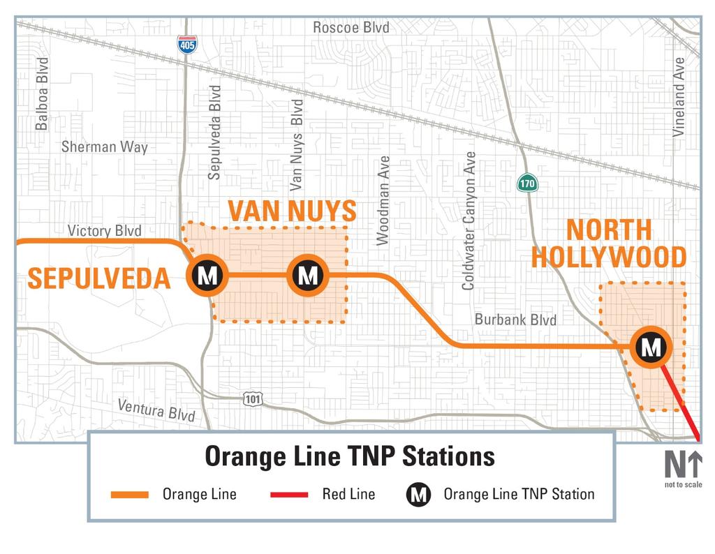 service types; encourage mixed-use development to activate the Sepulveda station area; and promote a
