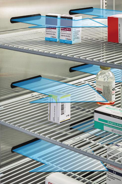 Our exclusive plenums deliver cold air to each storage level, ensuring consistent
