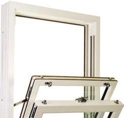 The window sashes feature an inward opening tilt facility to allow easy