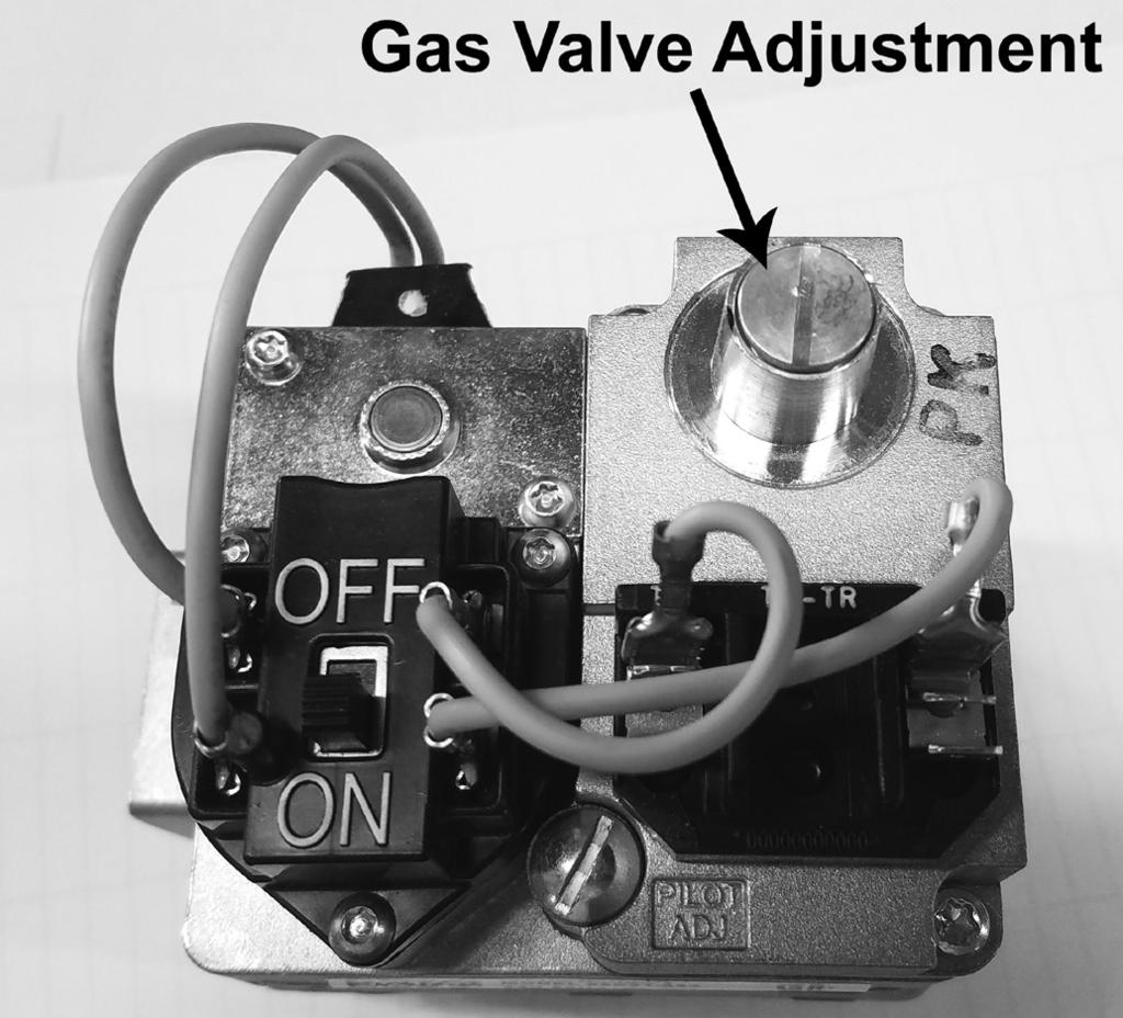Adjust the RUN % potentiometer to 100% for high fire. Ensure the high fire CO 2 is within the range shown in Table 9.