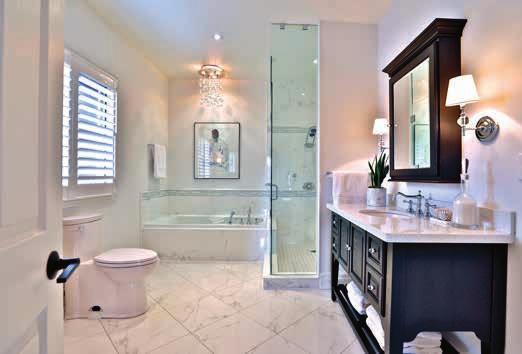 Overlooks back garden Renovated Five Piece Master Ensuite Heated tile floor His and hers sinks with quartz