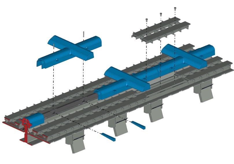 4 Separate clinker conveying and cooling systems = Consistently high thermal efficiency Unlike other cooler designs, the FLSmidth Cross-Bar Cooler separates the clinker conveying and air distribution