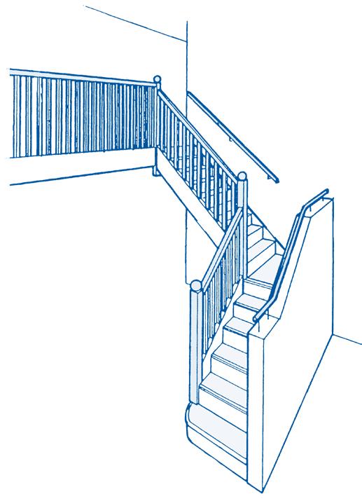 Stairs, walls and floors STAirs Handrail on brackets Stair string Bannister