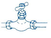 Diagram 102 Gate valves on feed pipes Rising main Overflow