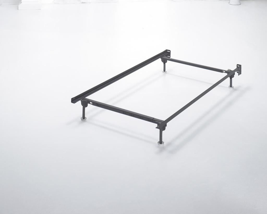 Twin/Full Bed Frame B100-11 Sturdy metal bed frame supports a twin or full mattress and foundation/box spring. Designed to bolt onto the headboard.