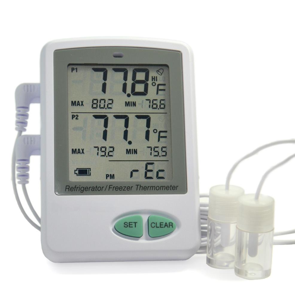 Dual Probe Vaccine Temperature Data Logger w/ Software-Less Reporting Exceeds CDC & VFC Data Logger Requirements for Vaccine Temperature Monitoring and Compliance Thermco s new Dual Probe ACCRT8017