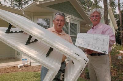 Madera Model Home Plan Source: University of Florida News, October 4, 2005) Pierce Jones (left), director of UF s Program for Resource Efficient Communities, and Stephen Mulkey,