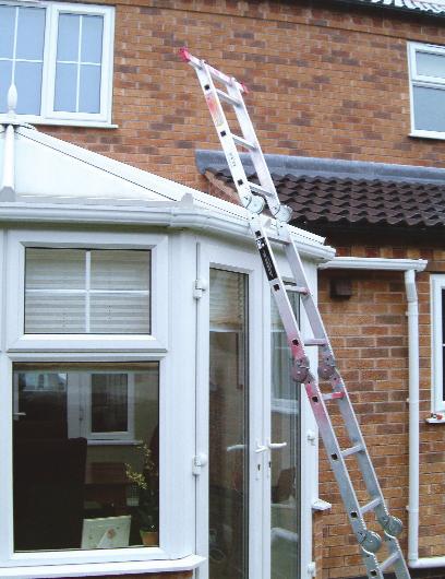 x Roof access IMPORTANT: Never walk on a conservatory roof always use crawl boards to spread the load do not lean