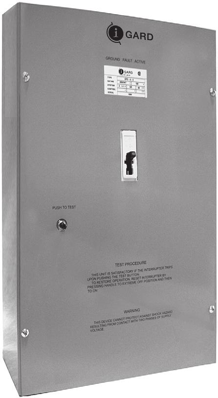 ground fault protection panels The I-GARD Ground Fault Protection Panels are designed to prevent Shock hazards, to protect equipment and personnel as they trip when the ground leakage current on the