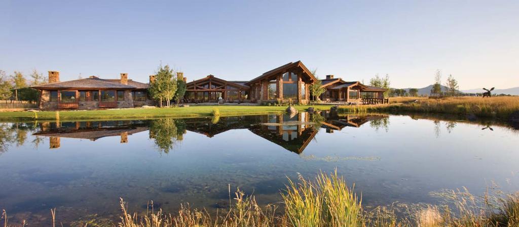 The guest suite can be closed off when children and grandchildren are not there, which saves on energy costs. The flat site allows panoramic views of the mountains. TETON HERITAGE BUILDERS, INC.