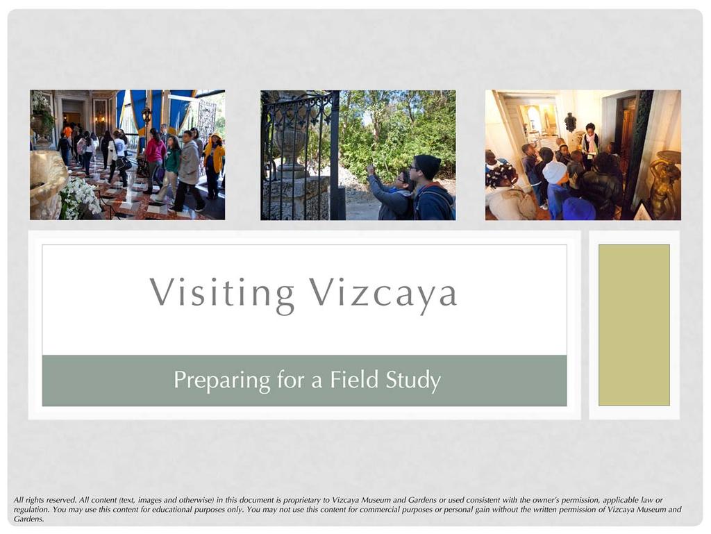 For Teacher: The field study visit to Vizcaya and this orientation are organized around inquirybased facilitated discussion.