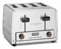 8"w x 10 1 2"d x 9"h 345432 COMMERCIAL TOASTER Uniformly toasts regular bread, Texas toast, frozen waffles and many other foods