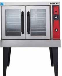 100,000 Btu, 3 4 hp, cetlus, NSF, ENERGY STAR 570097 GAS CONVECTION OVENS Stainless steel front, sides and top Five nickel plated oven racks 50,000 Btu/hr burner per section Solid State temperature