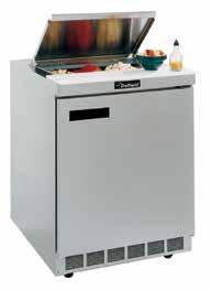 areas Self-closing doors or optional drawers 34 3 8"h (work surface) and 42 3 4"h (overall) culus, NSF 640074 (1) Door, (2) Shelves, (6) Top Pans, 7.